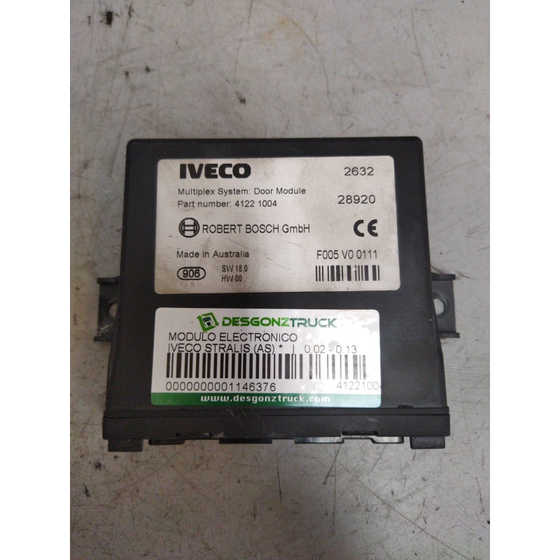 Recambio de modulo electronico para iveco stralis (as) referencia OEM IAM 41221004 SW18.0 