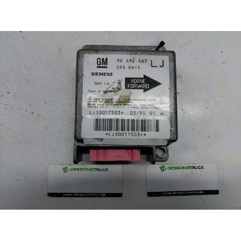 Recambio de centralita airbag para opel omega b cd familiar referencia OEM IAM 6237398 90492467 