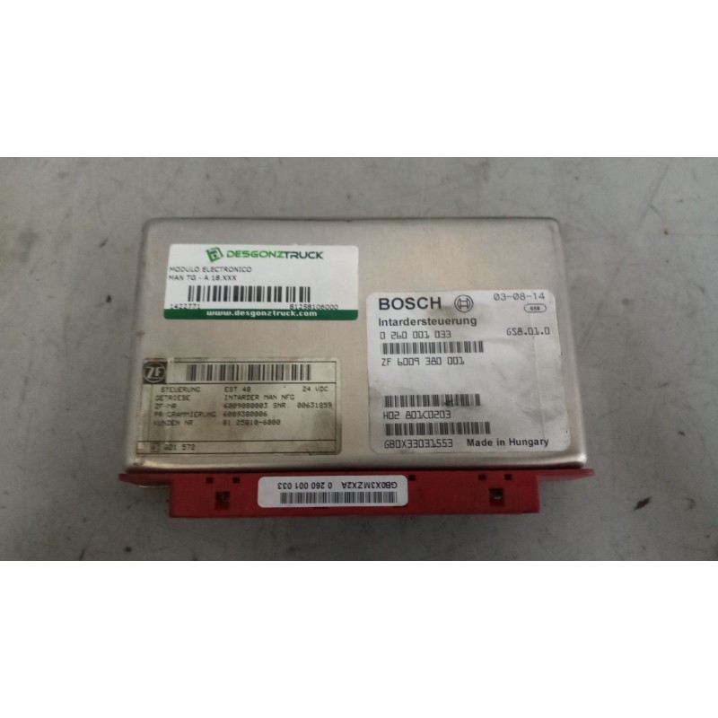 Recambio de modulo electronico para man tg - a 18.xxx 12.0 diesel referencia OEM IAM 81258106000 centralita intarder 0260001033