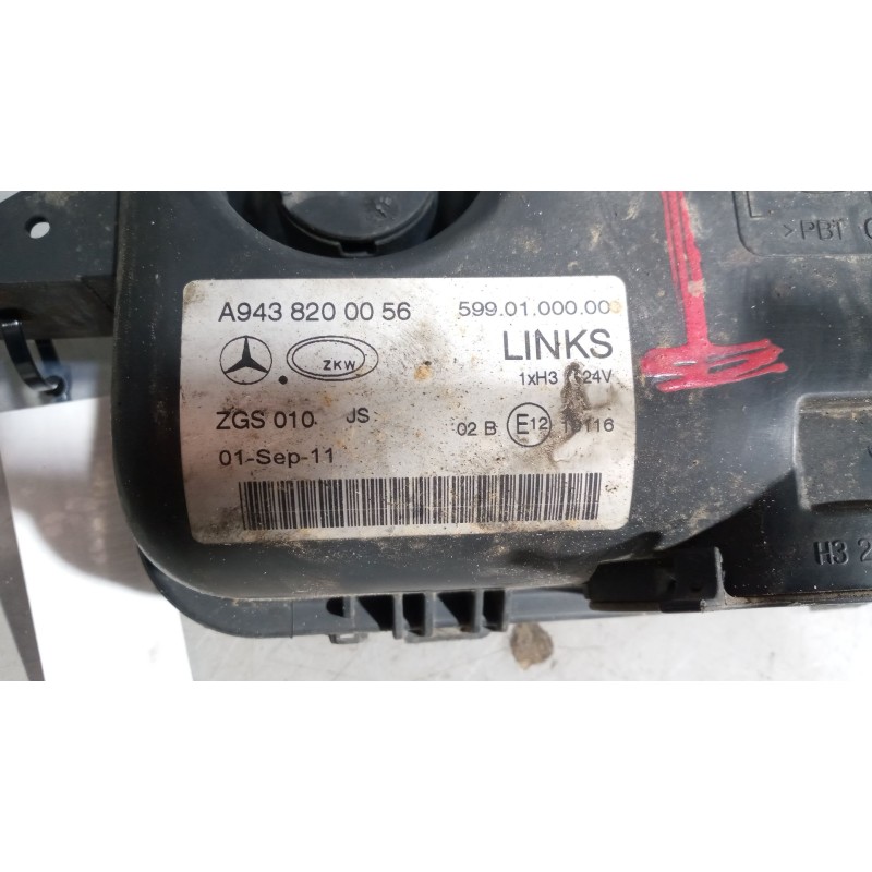 Recambio de faro antiniebla izquierdo para mercedes-benz actros 2/3 2 - ejes / 6 cil. 12.0 v6 diesel (om 501 la) referencia OEM 2