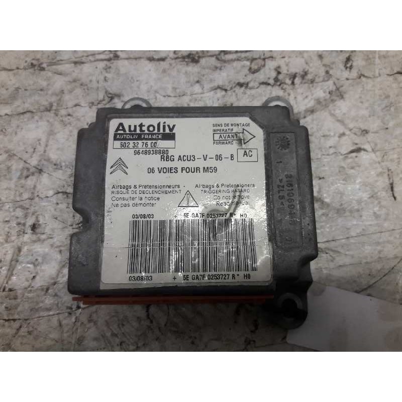 Recambio de centralita airbag para citroën berlingo referencia OEM IAM 9648938880 302327600 5EGA7F0253727RH0