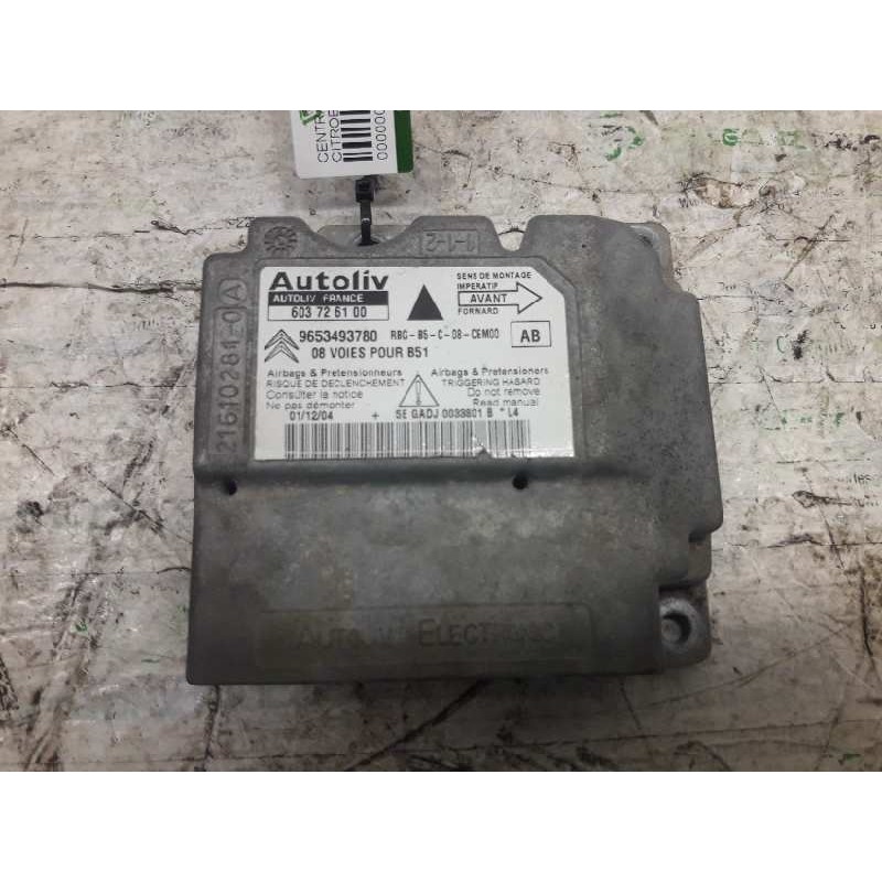 Recambio de centralita airbag para citroën c4 berlina 1.6 16v hdi referencia OEM IAM 9653493780 603726100 