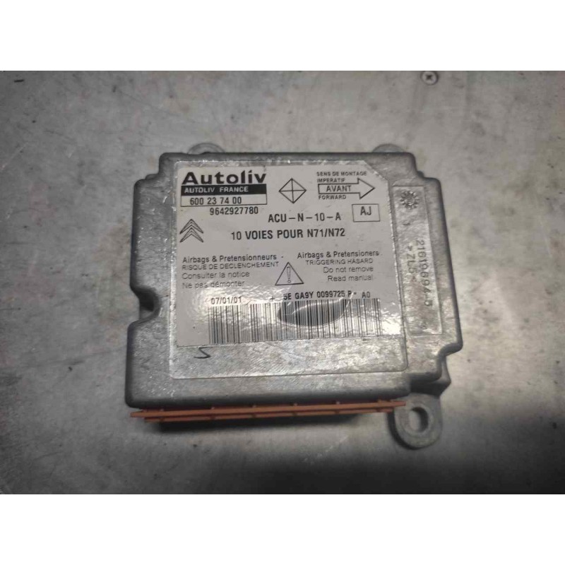 Recambio de centralita airbag para citroën xsara berlina 1.9 diesel referencia OEM IAM 9642927780 600237400 