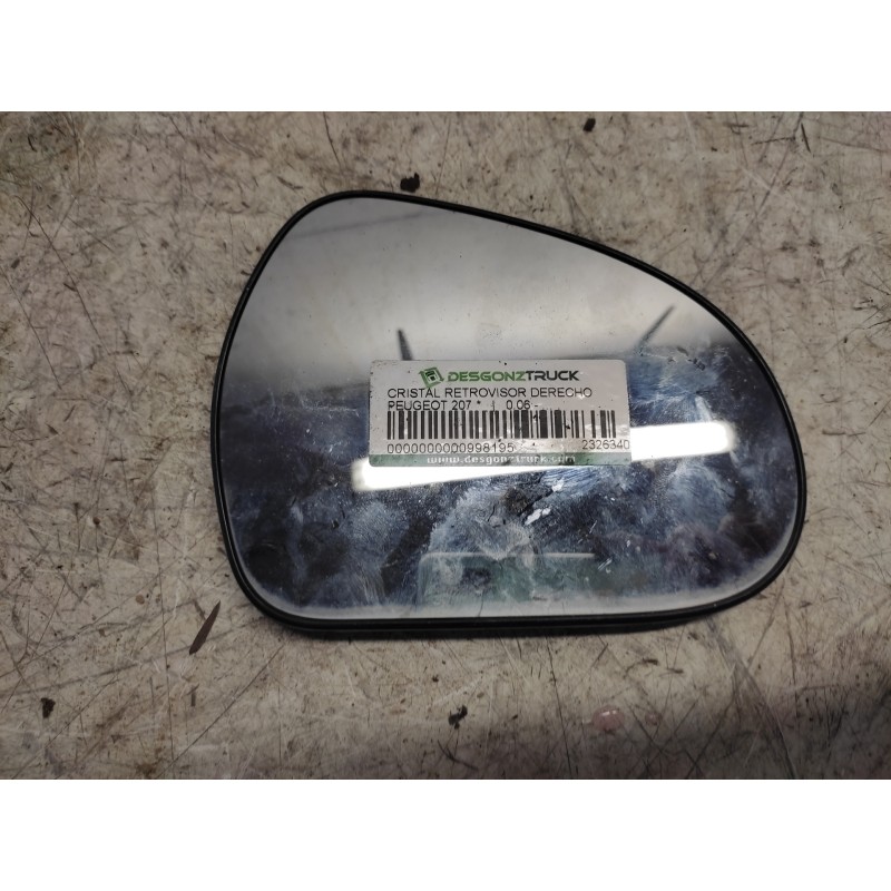 Recambio de cristal retrovisor derecho para peugeot 207 referencia OEM IAM 232634034  