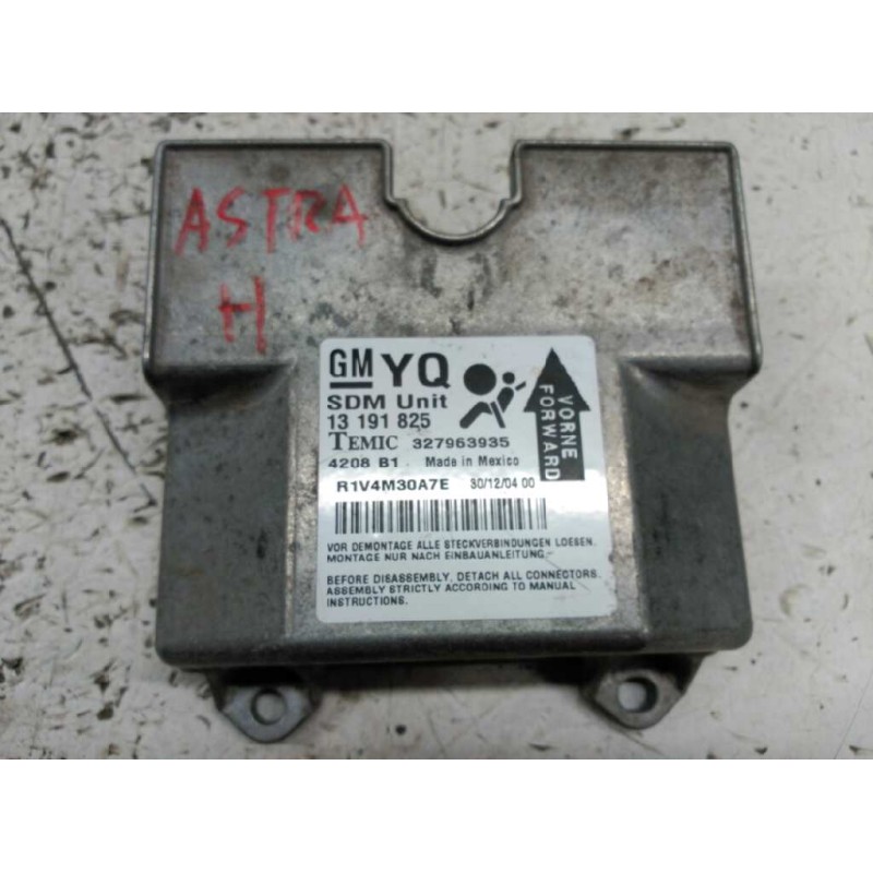 Recambio de centralita airbag para opel astra h berlina cosmo referencia OEM IAM 13191825 327963935 R1V4M30A7E