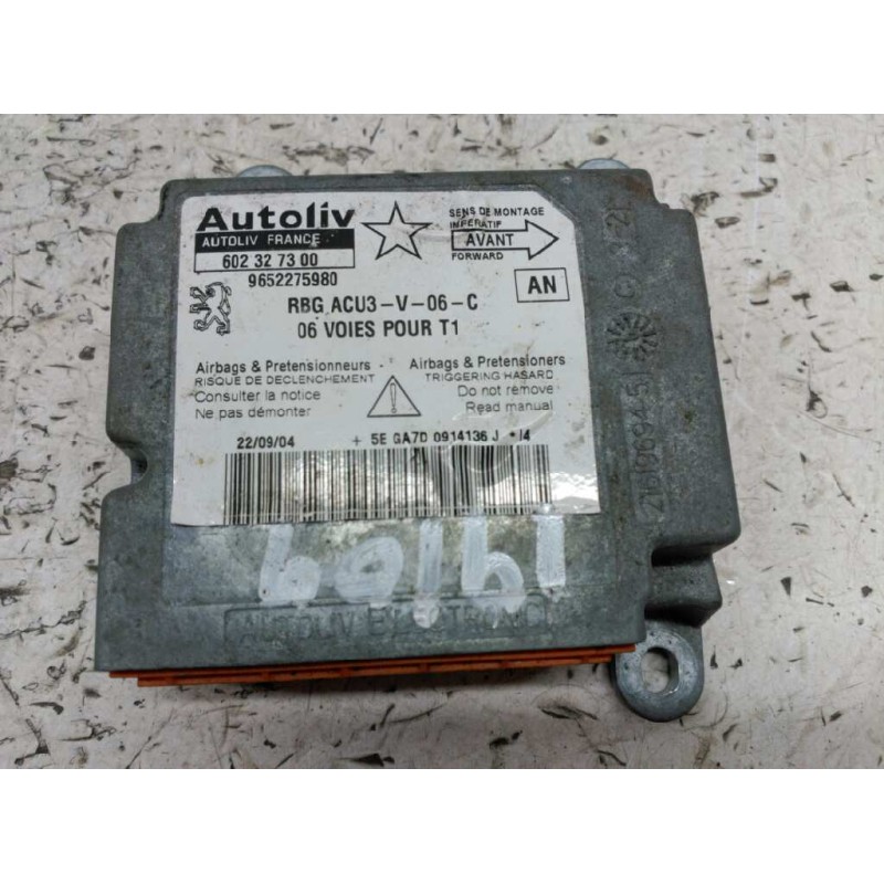 Recambio de centralita airbag para peugeot 206 berlina xs referencia OEM IAM 9652275980  