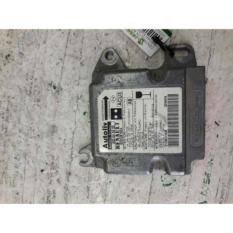 Recambio de centralita airbag para nissan kubistar (x76) 1.5 dci turbodiesel cat referencia OEM IAM 8200381654  