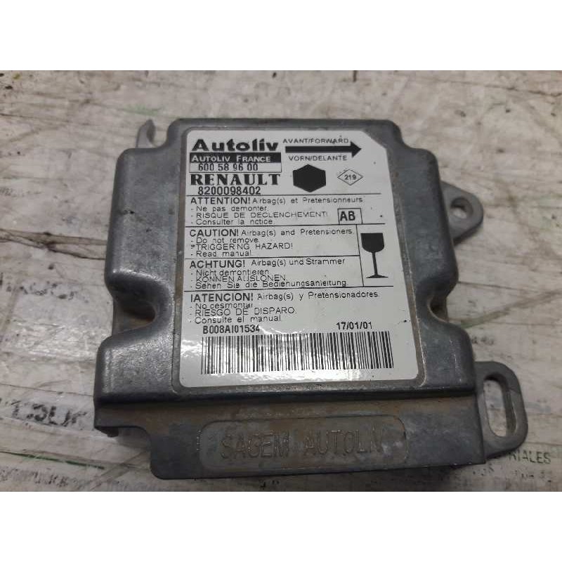 Recambio de centralita airbag para renault kangoo (f/kc0) authentique referencia OEM IAM 8200098402  