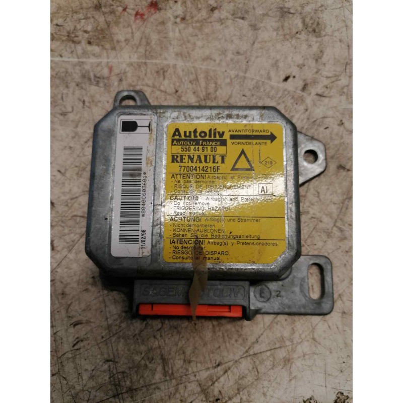 Recambio de centralita airbag para renault laguna (b56) 2.0 referencia OEM IAM 7700414216 550449100 