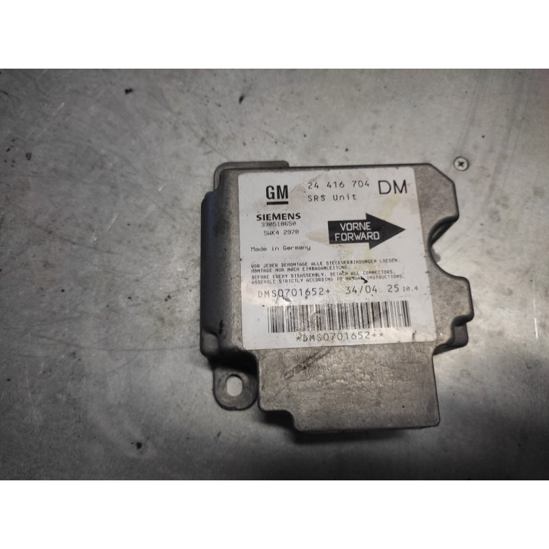 Recambio de centralita airbag para opel zafira a 1.8 16v referencia OEM IAM 24416704 330518650 5WK42978