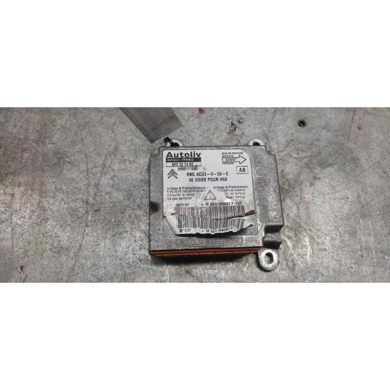 Recambio de centralita airbag para citroën xsara picasso 1.6 16v hdi referencia OEM IAM 9659111980 602627400 