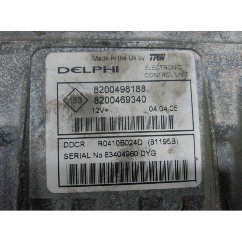 Recambio de centralita motor uce para renault megane ii berlina 3p 1.5 dci diesel cat referencia OEM IAM 8800498188 8200469340 D - Azul 2