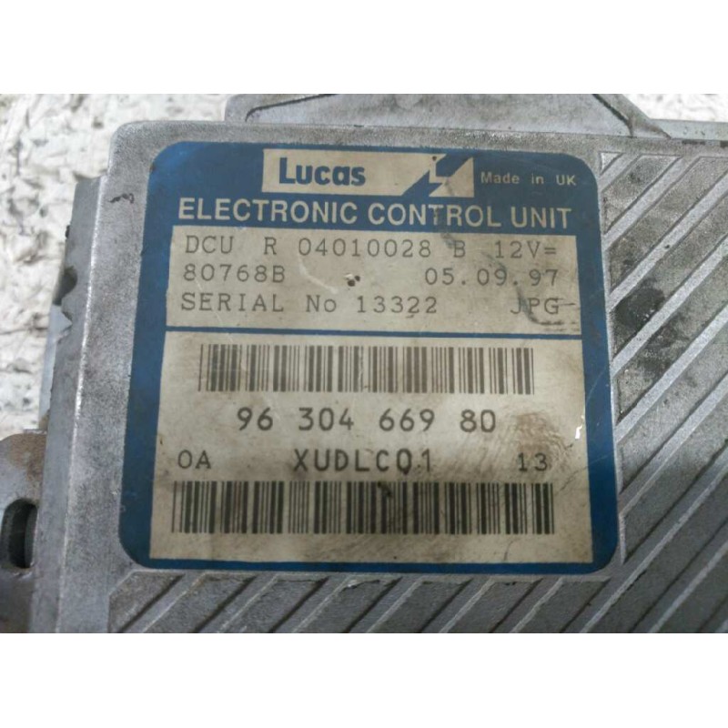 Recambio de centralita motor uce para peugeot 406 berlina (s1/s2) 2.1 turbodiesel cat referencia OEM IAM 9630466980 04010028 LUC 2