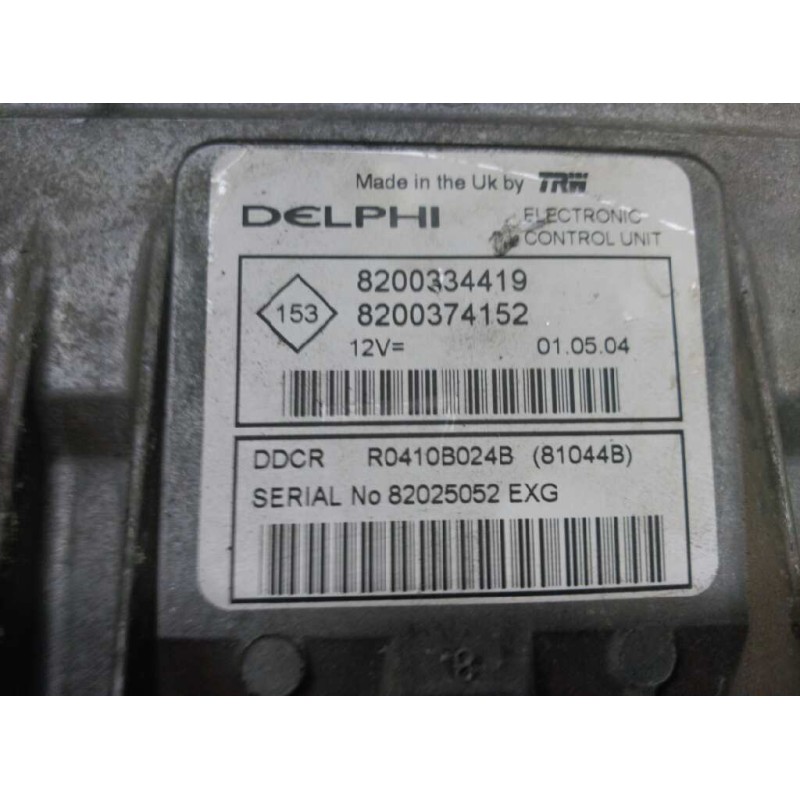 Recambio de centralita motor uce para renault scenic ii 1.5 dci diesel referencia OEM IAM 8200334419 8200374152 0410B024B - Gris 2