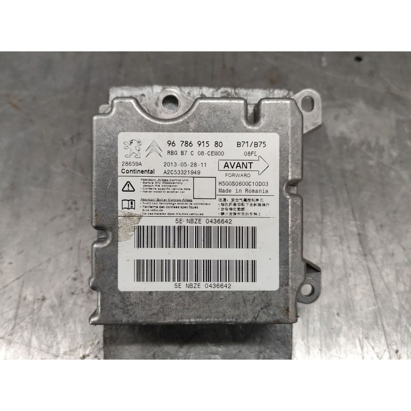 Recambio de centralita airbag para citroën c4 lim. business referencia OEM IAM 9678691580 - Gris 2