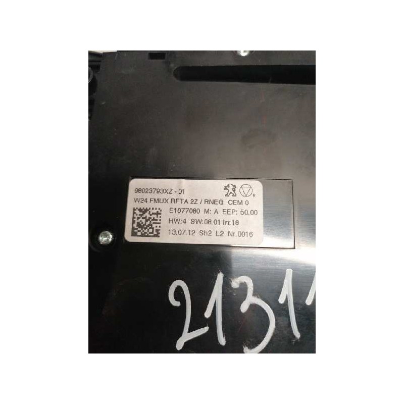 Recambio de mando climatizador para peugeot 508 allure hybrid4 referencia OEM IAM 98023793XZ 6 PINS - Blanco 3