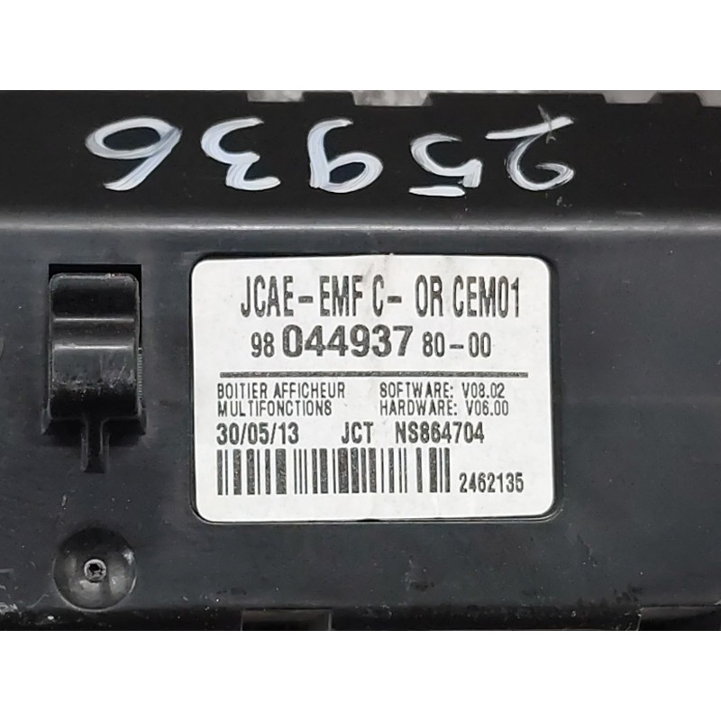 Recambio de pantalla multifuncion para citroën c4 lim. business referencia OEM IAM 980449378000 - Gris 3