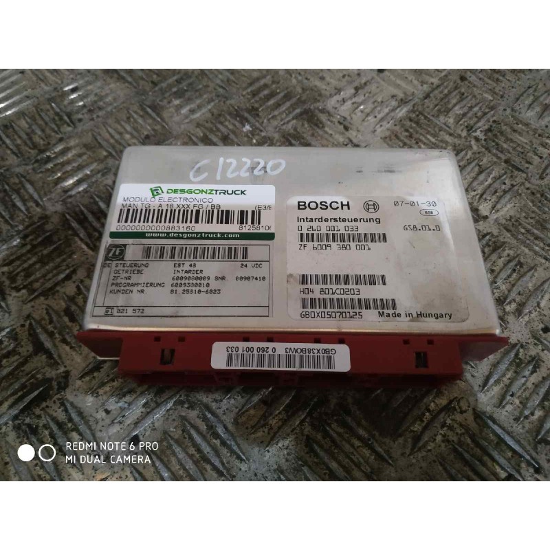 Recambio de modulo electronico para man tg - a 18.440 fg / bb (e3/e4) xl referencia OEM IAM 81258106023 0260001033 6009380001 - Blanco