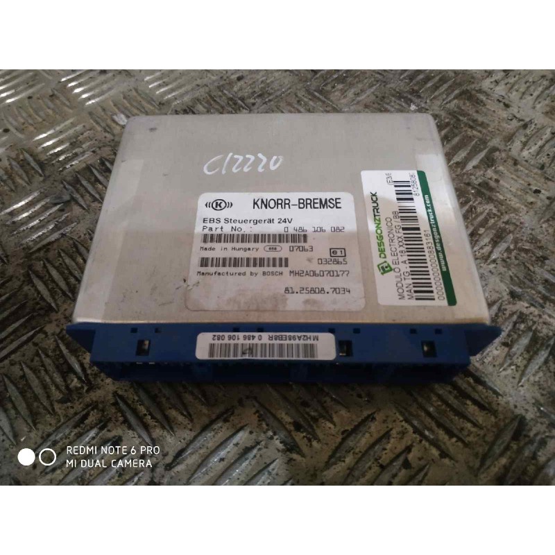 Recambio de modulo electronico para man tg - a 18.440 fg / bb (e3/e4) xl referencia OEM IAM 81258087034 0486106082 CENTRALITA EB - Blanco
