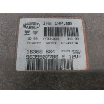 Recambio de centralita motor uce para peugeot 206 berlina 1.1 referencia OEM IAM 9639907780E  