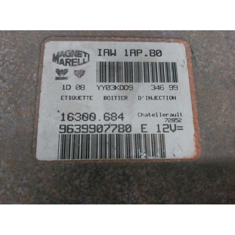 Recambio de centralita motor uce para peugeot 206 berlina 1.1 referencia OEM IAM 9639907780E - Gris 2