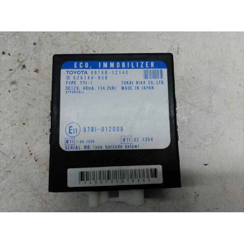 Recambio de centralita inmovilizador para toyota corolla (e12) 2.0 d-4d linea terra berlina referencia OEM IAM 8978012140 - Rojo