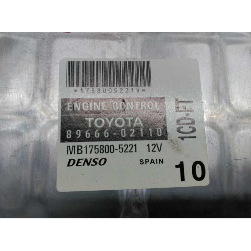 Recambio de centralita motor uce para toyota corolla (e12) 2.0 d-4d linea terra berlina referencia OEM IAM 8966602110 - Rojo 3