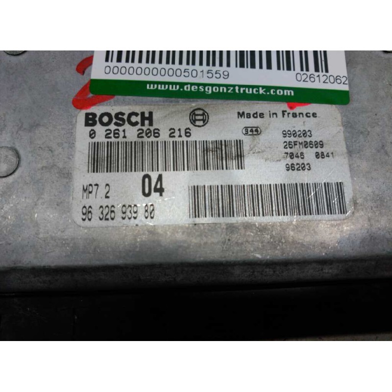 Recambio de centralita motor uce para peugeot 206 berlina referencia OEM IAM 0261206216 9632693980 - Azul 2