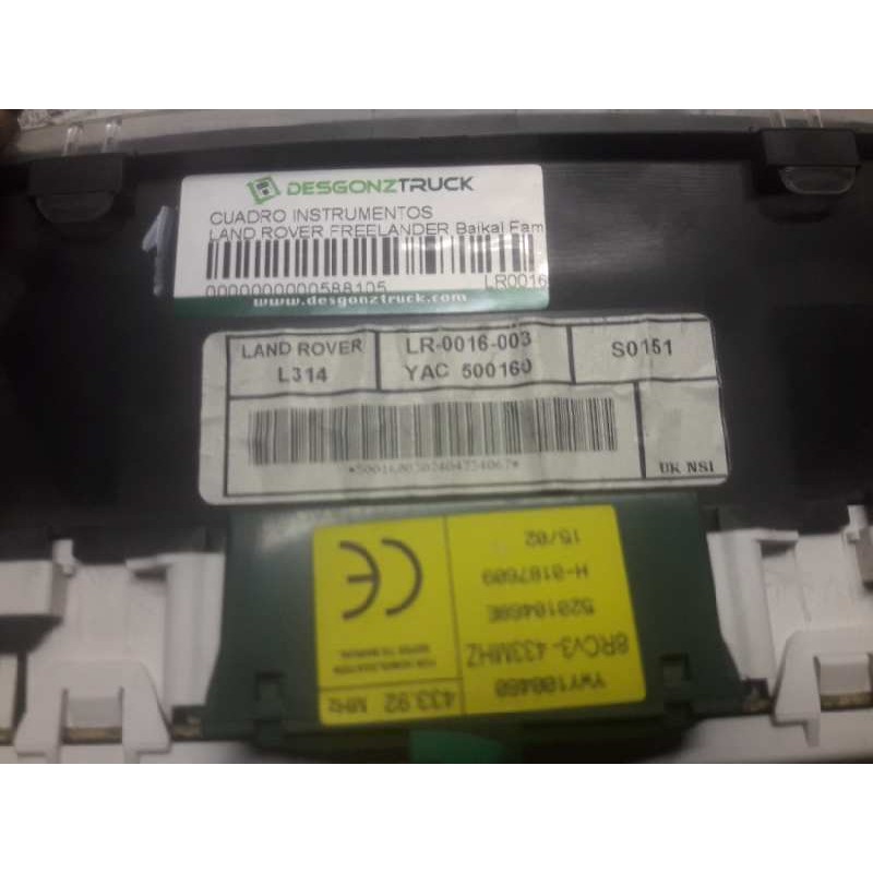Recambio de cuadro instrumentos para land rover freelander baikal familiar referencia OEM IAM LR0016003 YAC500160 8RCV3433MHZ - Azul 2