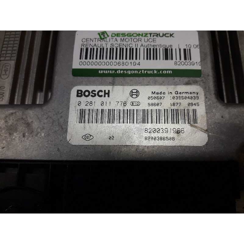 Recambio de centralita motor uce para renault scenic ii authentique referencia OEM IAM 8200391966 0281011776 BOSCH 2