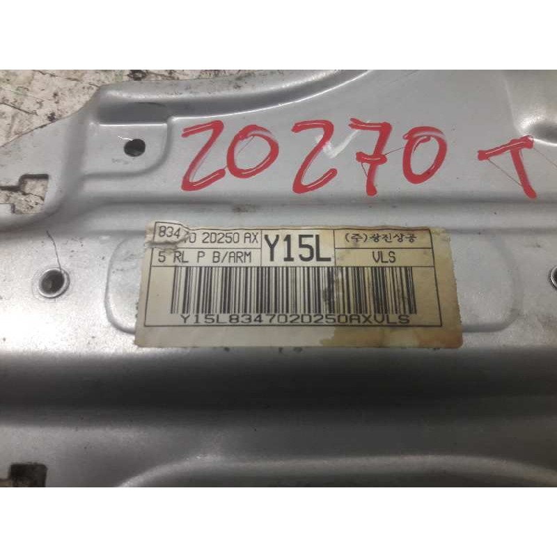 Recambio de elevalunas trasero izquierdo para hyundai elantra (xd) 1.6 comfort (5-ptas.) referencia OEM IAM 834702D250AX - Gris 2