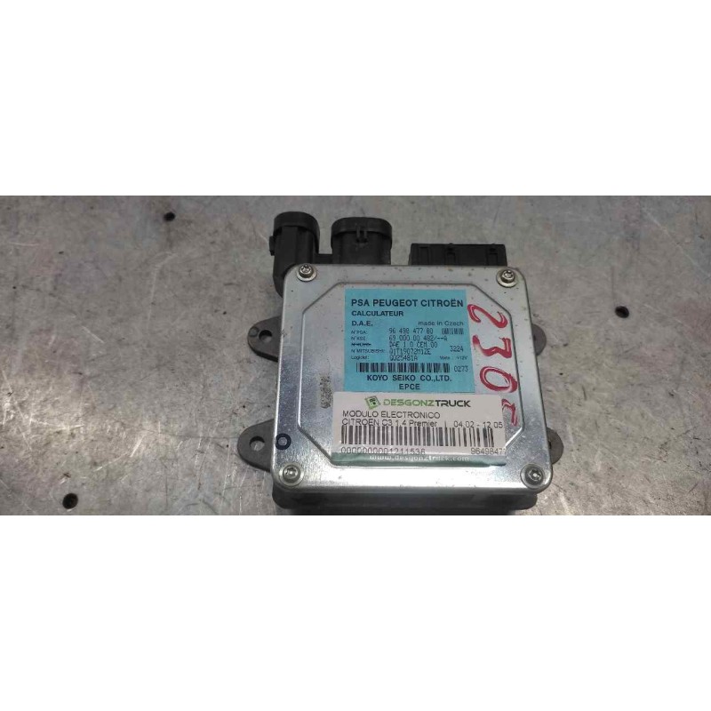 Recambio de modulo electronico para citroën c3 1.4 premier referencia OEM IAM 9649847780  