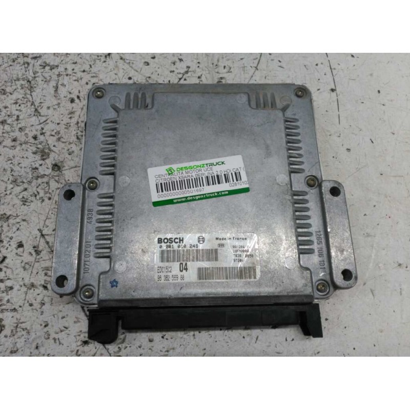 Recambio de centralita motor uce para citroën xsara berlina 2.0 hdi cat (rhy / dw10td) referencia OEM IAM 0281010249 9636256980
