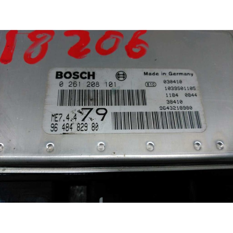 Recambio de centralita motor uce para peugeot 206 berlina xs referencia OEM IAM 9648482980 193846 0261208101 - Negro 2