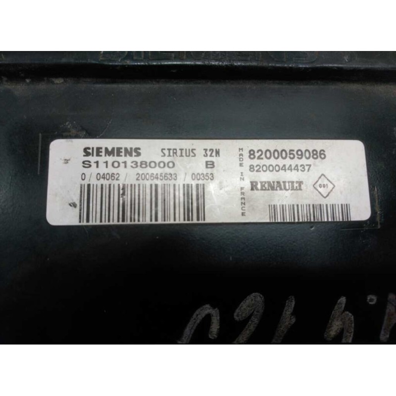 Recambio de centralita motor uce para renault megane i fase 2 berlina (ba0) 1.4 16v privilege referencia OEM IAM 8200059086 8200 2