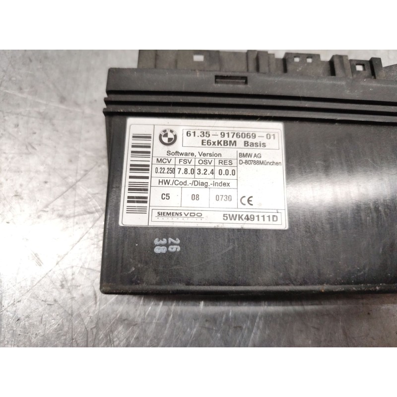 Recambio de modulo electronico para bmw serie 5 berlina (e60) 520d referencia OEM IAM 6135917606901 - Negro 4