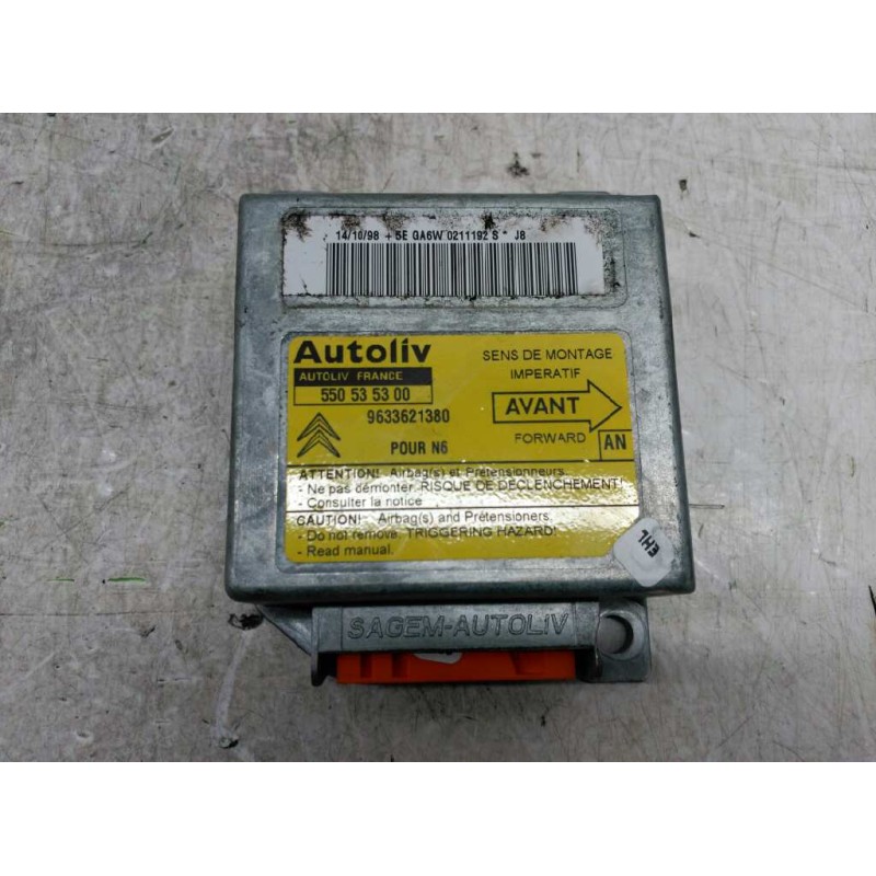 Recambio de centralita airbag para citroën xsara berlina 1.9d seduction referencia OEM IAM 9633621380 8978YR 550535300