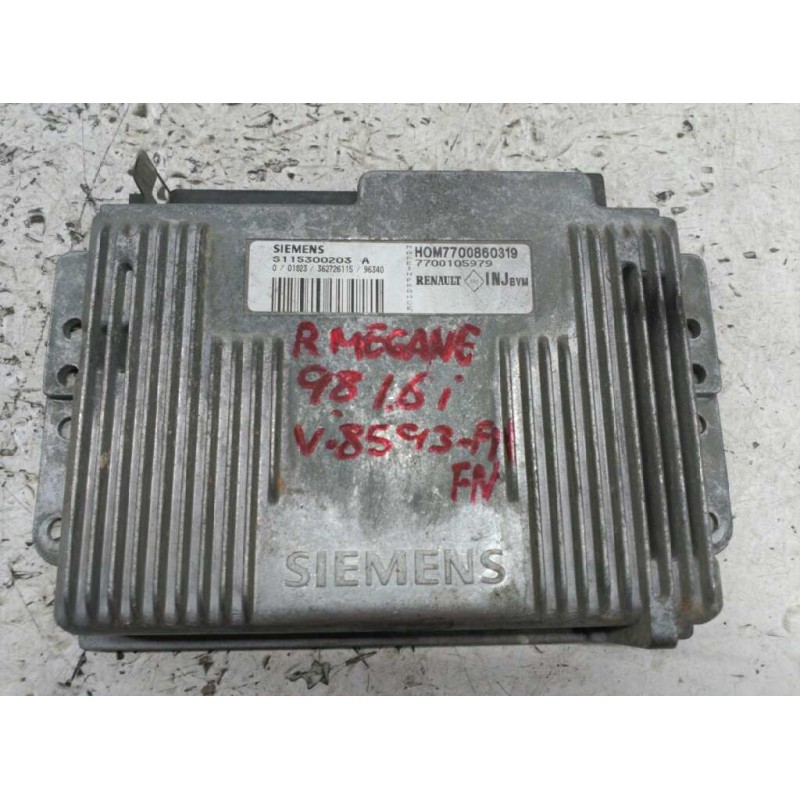 Recambio de centralita motor uce para renault megane i berlina hatchback (ba0) 1.6 referencia OEM IAM 7700105979 S115300203 SIEM - Gris