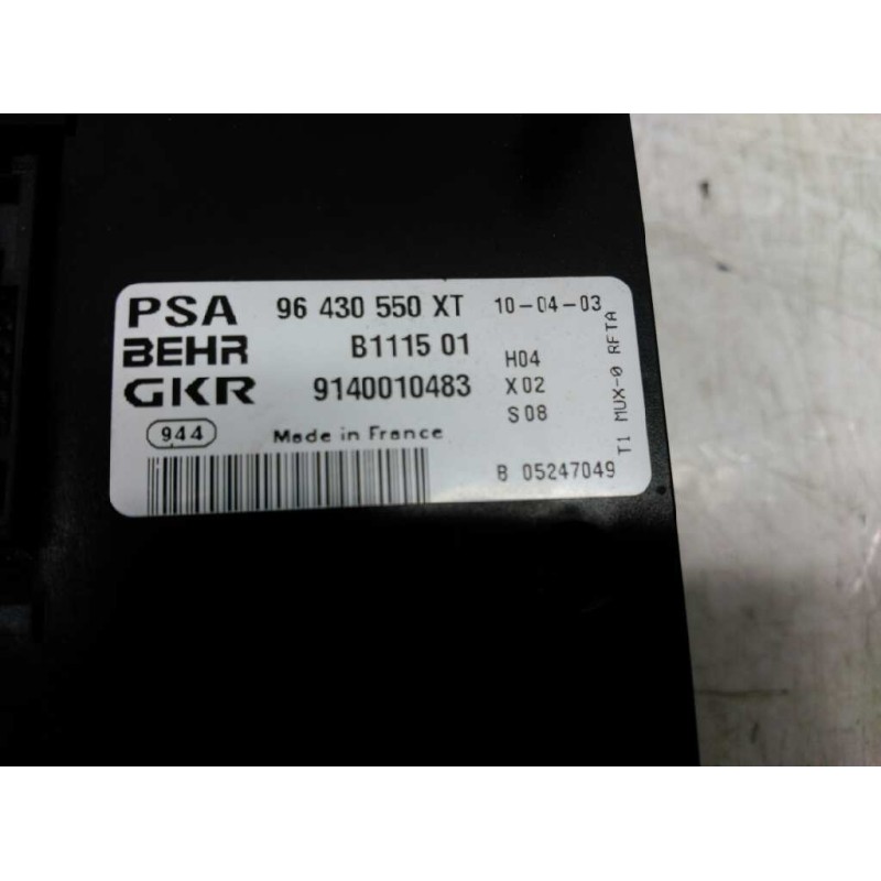 Recambio de mando climatizador para peugeot 206 berlina xs referencia OEM IAM 96430550XT B111501 9140010483 - Negro 3