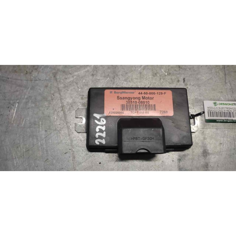 Recambio de modulo electronico para ssangyong kyron 270 xdi limited 4wd referencia OEM IAM 3851008010  