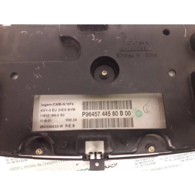 Recambio de cuadro instrumentos para citroën xsara berlina 1.4 hdi magic referencia OEM IAM 9645744580 216530840 18 PINS 4