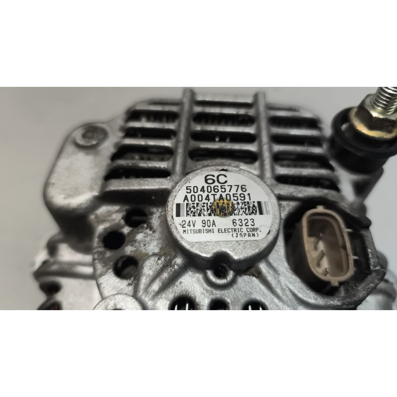 Recambio de alternador para iveco eurotech cursor (mh) 7.8 diesel referencia OEM IAM 504065776 A004TA0591 24V/90A/MITSUBISHI - Blanco 6