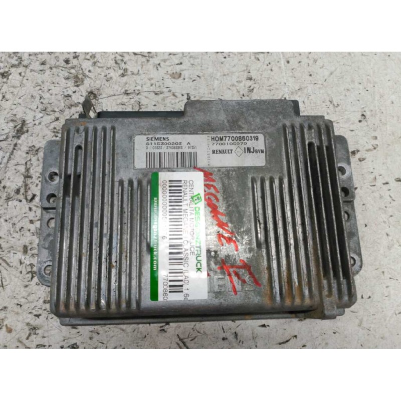 Recambio de centralita motor uce para renault megane i classic (la0) 1.6e alize referencia OEM IAM 7700860319 7700105979 S115300