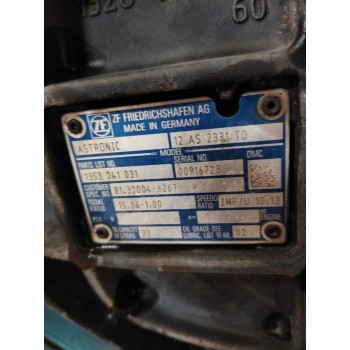 Recambio de caja cambios para man tgx 18.xxx 12.4 diesel referencia OEM IAM 12AS2331TD 81320046267 1353041031