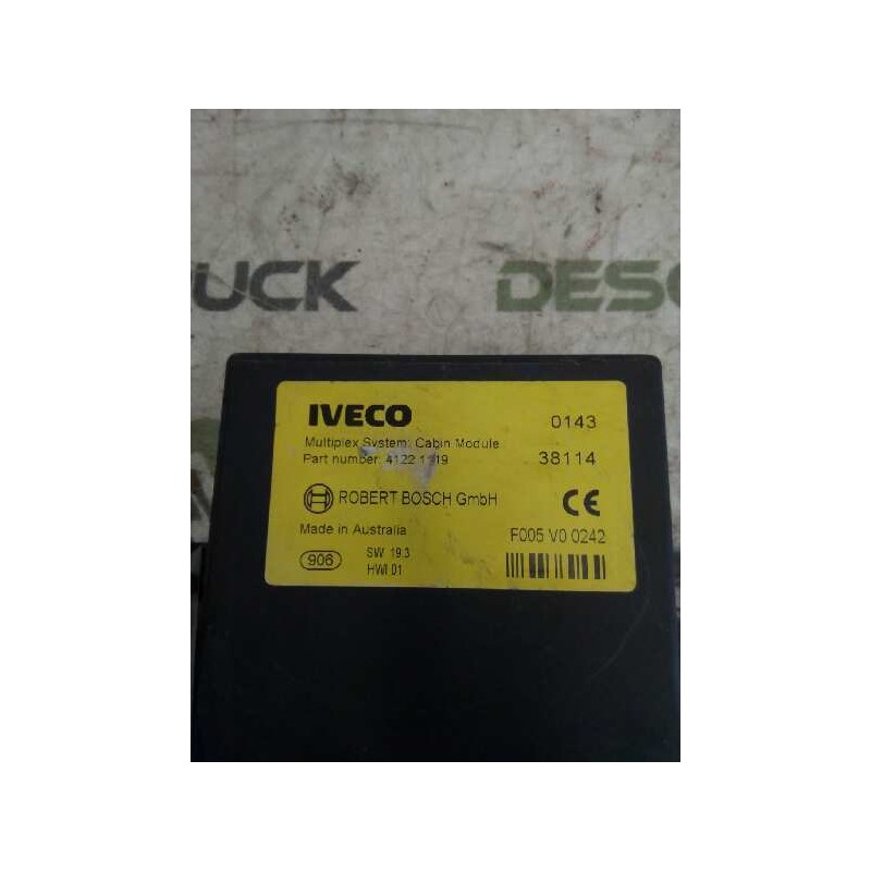 Recambio de modulo electronico para iveco stralis (as) fsa t / fp lt 4x2 gran espacio referencia OEM IAM 41221119 SW 19.3 