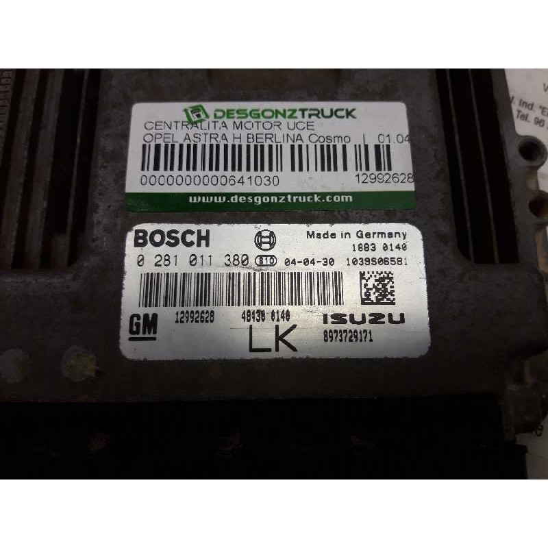 Recambio de centralita motor uce para opel astra h berlina cosmo referencia OEM IAM 12992628 0281011382 - Gris 3