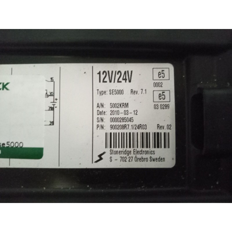 Recambio de tacografo para scania serie p/g/r (c-clase) 11.7 diesel referencia OEM IAM se5000  rev 7.1 - Blanco 6