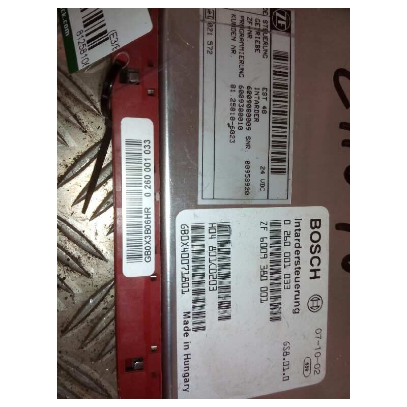 Recambio de modulo electronico para man tg - a 18.480 fg / bb (e3/e4) l referencia OEM IAM 81258106023 0260001033 CENTRALITA INT - Blanco 2
