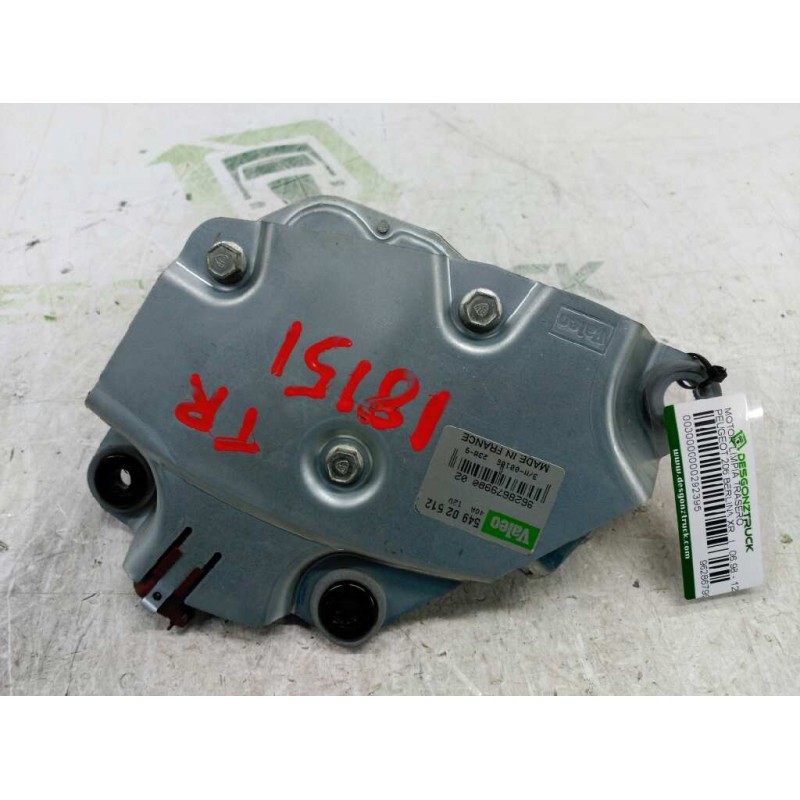 Recambio de motor limpia trasero para peugeot 206 berlina xr referencia OEM IAM 962867998002 54902512 VALEO