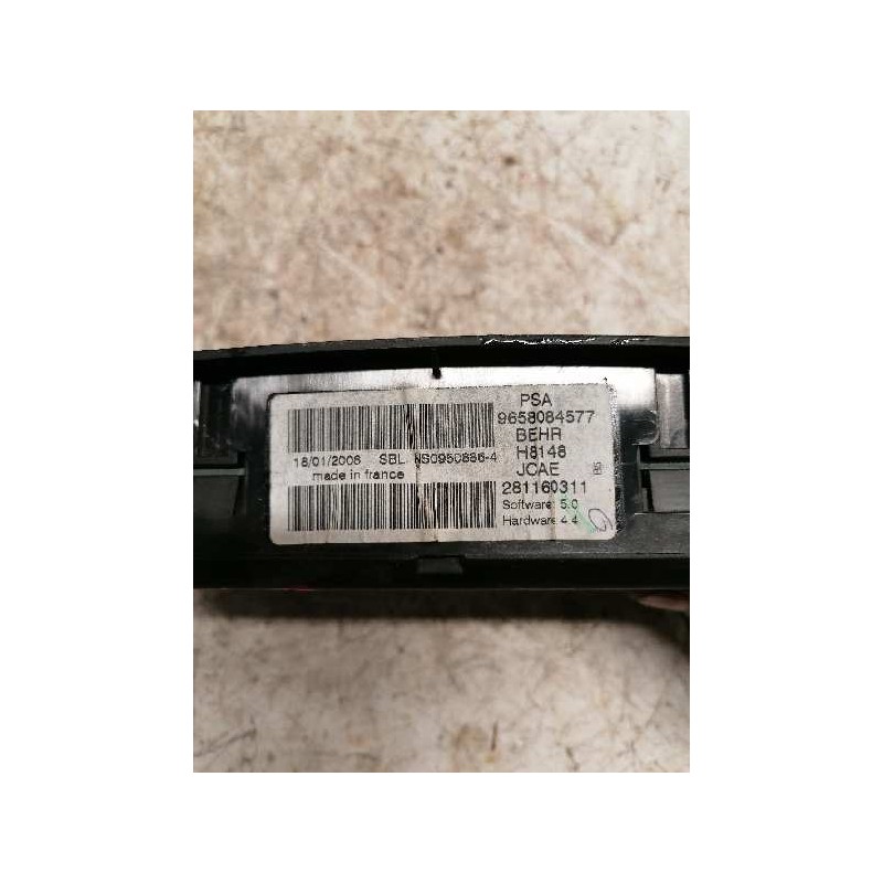 Recambio de mando climatizador para citroën c4 berlina vtr plus referencia OEM IAM 9658084577 NS09508864 281160311 2